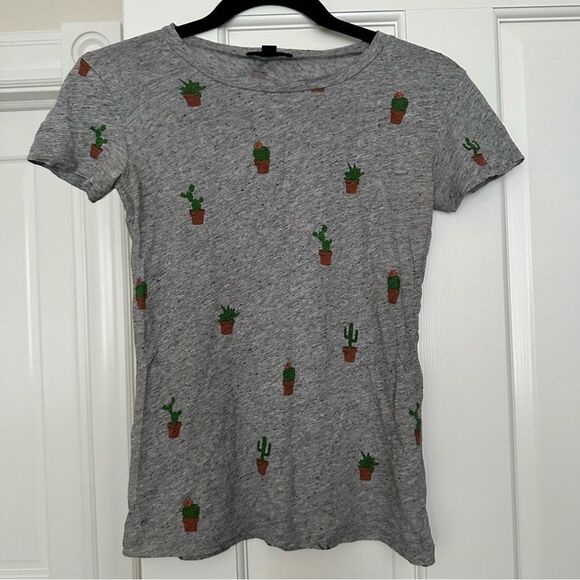 XXS J. Crew cactus gray T-shirt - Picture 1 of 3